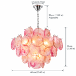 Art Glass Disc Chandelier | Modern Luxury Lighting - Image 9