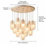 Modern Cloud Glass Chandelier | Luxury LED Pendant Light - Image 7