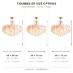 Pink Leaf Glass Crystal Chandelier | French Luxury Lighting - Image 6