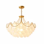 Pearl Shell Glass Chandelier | French Luxury Lighting