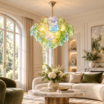 Art Glass Disc Chandelier | Modern Luxury Lighting - Image 7
