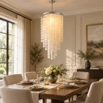 Cascading Shell Disc Chandelier | Modern Luxury Lighting - Image 2
