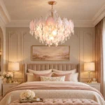 Pink Leaf Glass Crystal Chandelier | French Luxury Lighting - Image 5