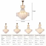 Luxury Glass Leaf Crystal Chandelier | French Lighting - Image 6