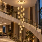 Crystal Glass Staircase Chandelier | Modern Luxury LED - Image 2