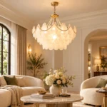 Pearl Shell Glass Chandelier | French Luxury Lighting - Image 5
