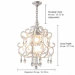 French Crystal Beaded Chandelier | Vintage White Light - Image 6